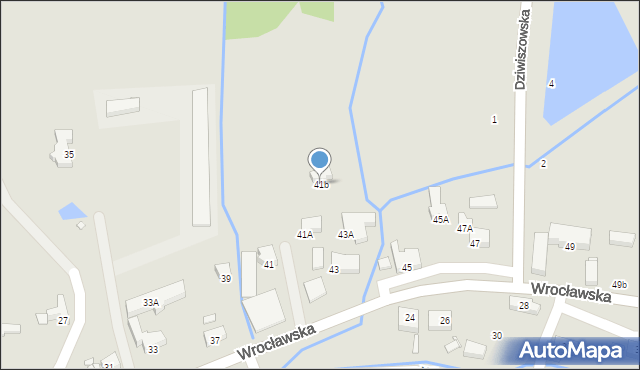 Jelenia Góra, Wrocławska, 43b, mapa Jelenia Góra