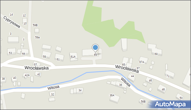 Jelenia Góra, Wrocławska, 63, mapa Jelenia Góra