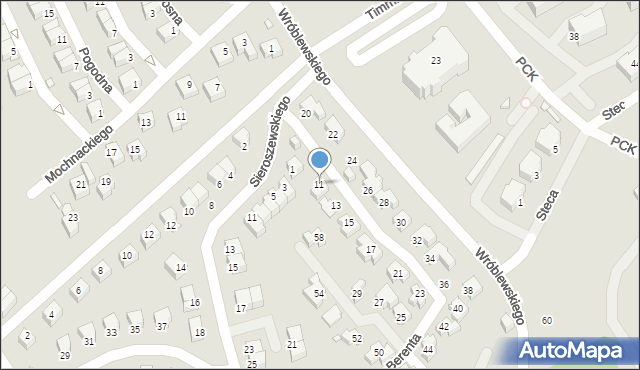 Jelenia Góra, Wróblewskiego Walerego, gen., 11, mapa Jelenia Góra