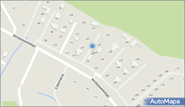 Jelenia Góra, Wróblewskiego Walerego, gen., 128, mapa Jelenia Góra