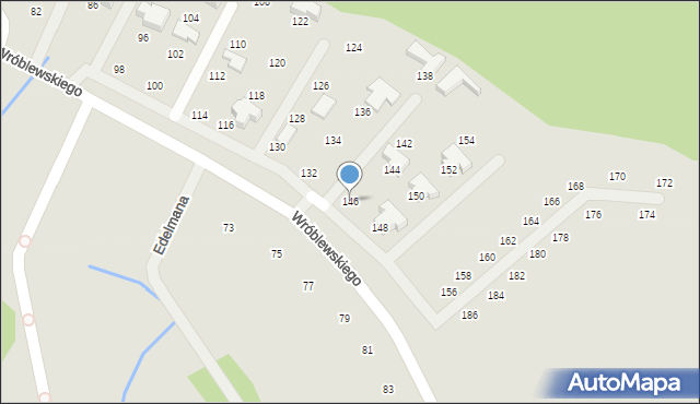 Jelenia Góra, Wróblewskiego Walerego, gen., 146, mapa Jelenia Góra