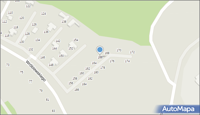Jelenia Góra, Wróblewskiego Walerego, gen., 166, mapa Jelenia Góra