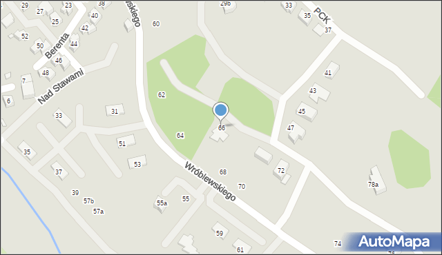 Jelenia Góra, Wróblewskiego Walerego, gen., 66, mapa Jelenia Góra