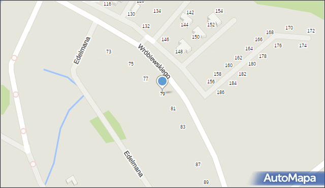 Jelenia Góra, Wróblewskiego Walerego, gen., 79, mapa Jelenia Góra