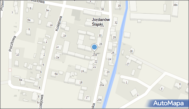 Jordanów Śląski, Wrocławska, 23a, mapa Jordanów Śląski