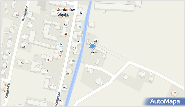 Jordanów Śląski, Wrocławska, 27, mapa Jordanów Śląski