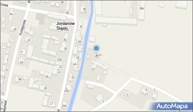 Jordanów Śląski, Wrocławska, 28, mapa Jordanów Śląski