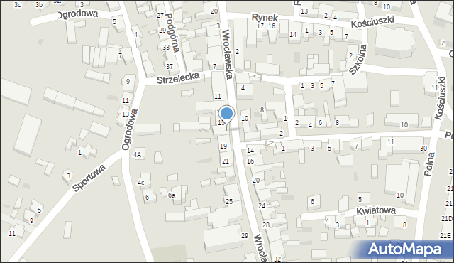 Jutrosin, Wrocławska, 17, mapa Jutrosin