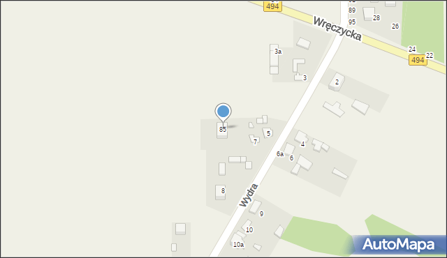 Kalej, Wręczycka, 85, mapa Kalej