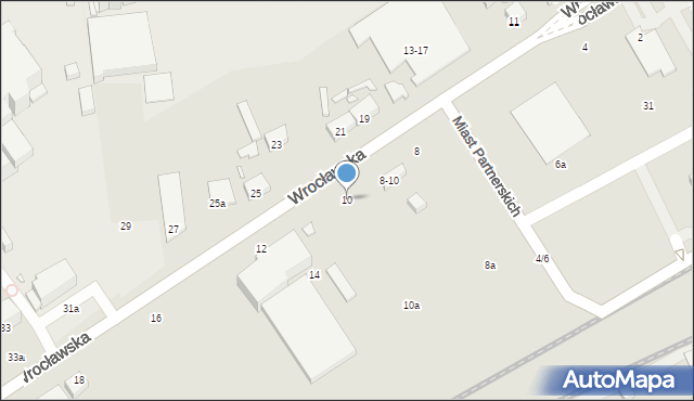 Kalisz, Wrocławska, 10, mapa Kalisza