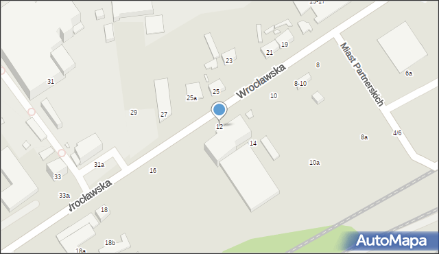 Kalisz, Wrocławska, 12, mapa Kalisza