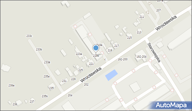 Kalisz, Wrocławska, 219b, mapa Kalisza