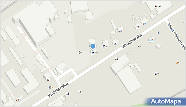 Kalisz, Wrocławska, 27, mapa Kalisza