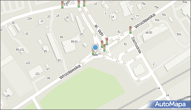 Kalisz, Wrocławska, 49b, mapa Kalisza