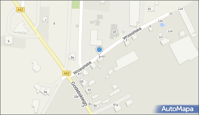 Kalisz, Wrzesińska, 3, mapa Kalisza