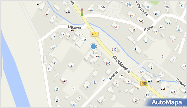 Kamieniec Wrocławski, Wrocławska, 109, mapa Kamieniec Wrocławski