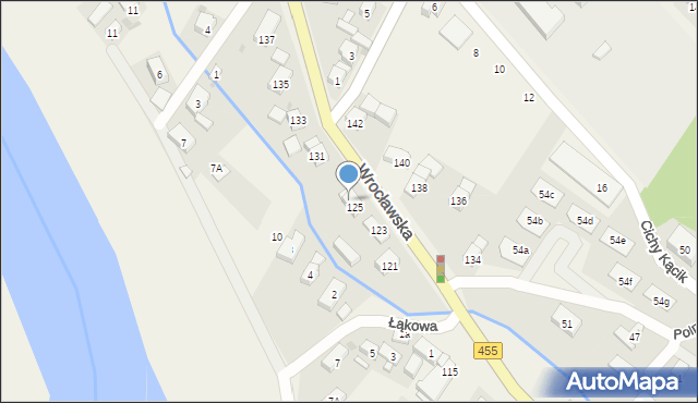 Kamieniec Wrocławski, Wrocławska, 127, mapa Kamieniec Wrocławski