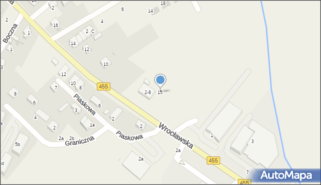 Kamieniec Wrocławski, Wrocławska, 15, mapa Kamieniec Wrocławski