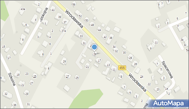 Kamieniec Wrocławski, Wrocławska, 19, mapa Kamieniec Wrocławski