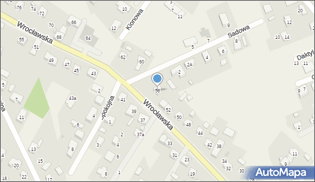 Kamieniec Wrocławski, Wrocławska, 56, mapa Kamieniec Wrocławski