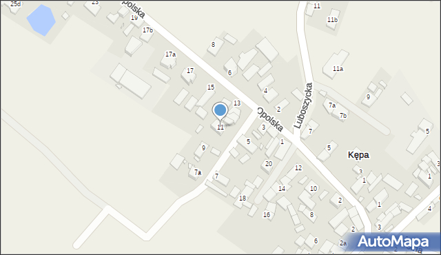 Kępa, Wróblińska, 11, mapa Kępa