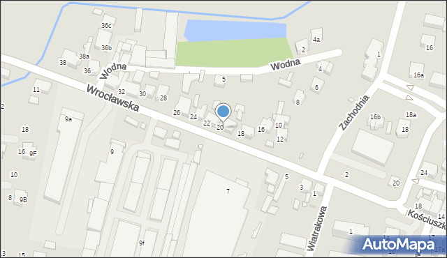 Kępno, Wrocławska, 20a, mapa Kępno