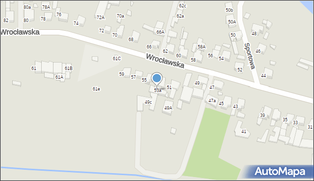 Kępno, Wrocławska, 53a, mapa Kępno