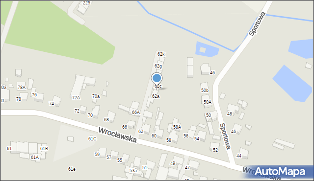 Kępno, Wrocławska, 62b, mapa Kępno