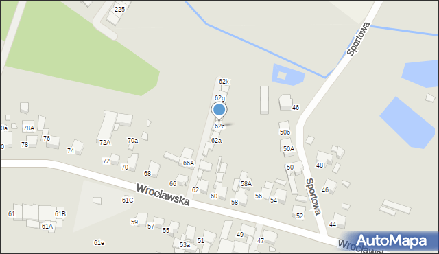 Kępno, Wrocławska, 62c, mapa Kępno