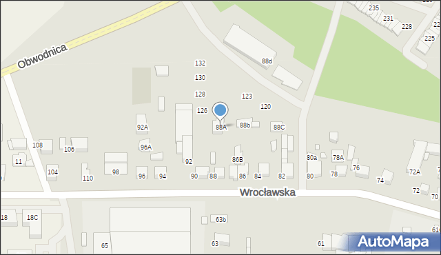 Kępno, Wrocławska, 88A, mapa Kępno