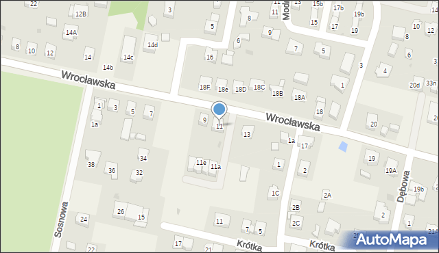 Kiełczów, Wrocławska, 11, mapa Kiełczów