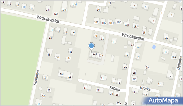 Kiełczów, Wrocławska, 11g, mapa Kiełczów