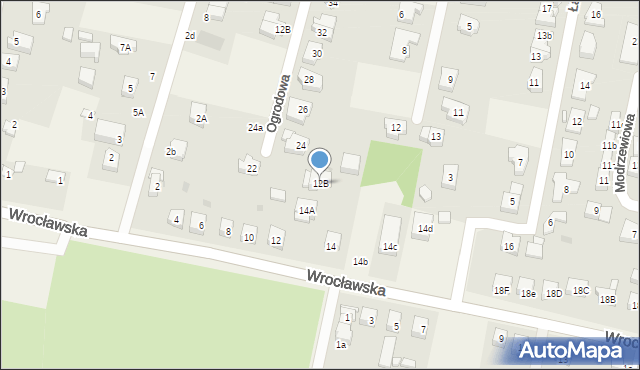 Kiełczów, Wrocławska, 12B, mapa Kiełczów