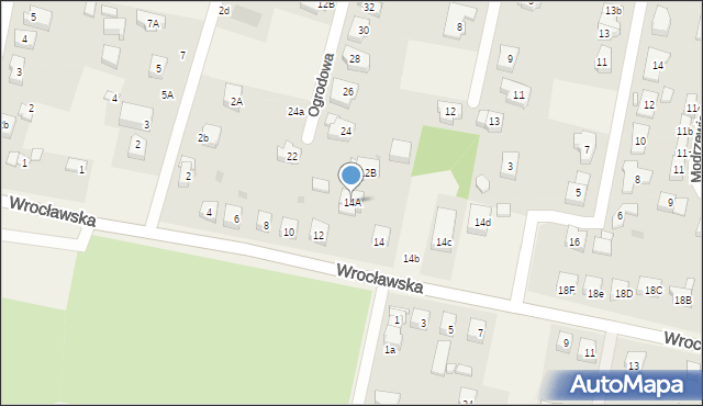 Kiełczów, Wrocławska, 14A, mapa Kiełczów