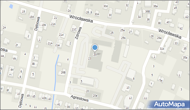 Kiełczów, Wrocławska, 23, mapa Kiełczów