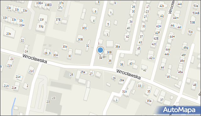 Kiełczów, Wrocławska, 34, mapa Kiełczów