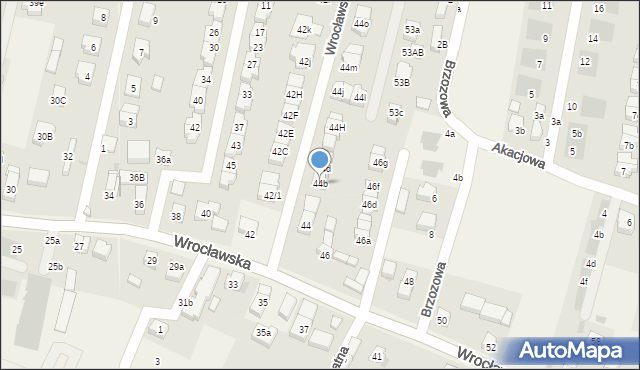 Kiełczów, Wrocławska, 44b, mapa Kiełczów