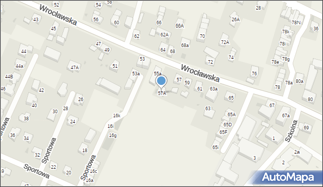 Kiełczów, Wrocławska, 57A, mapa Kiełczów