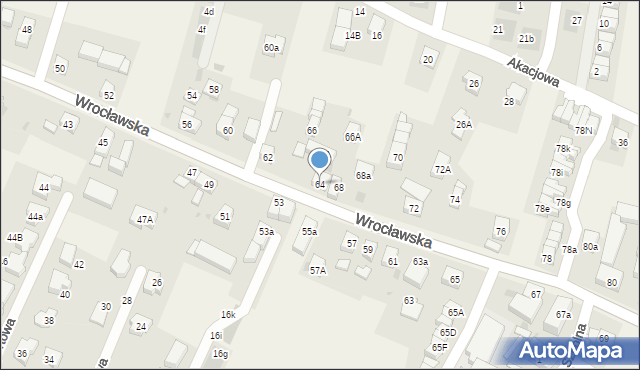 Kiełczów, Wrocławska, 64, mapa Kiełczów