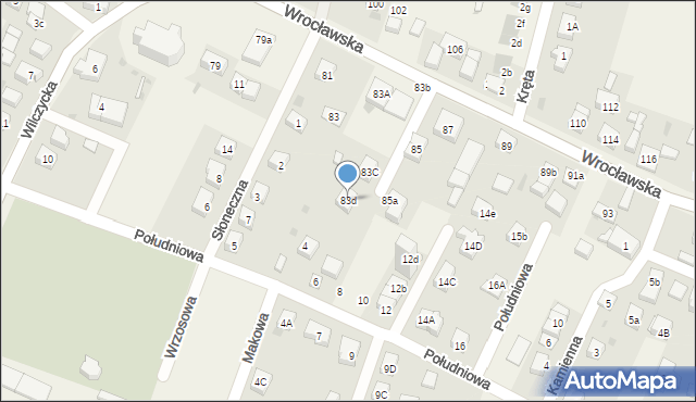 Kiełczów, Wrocławska, 83d, mapa Kiełczów