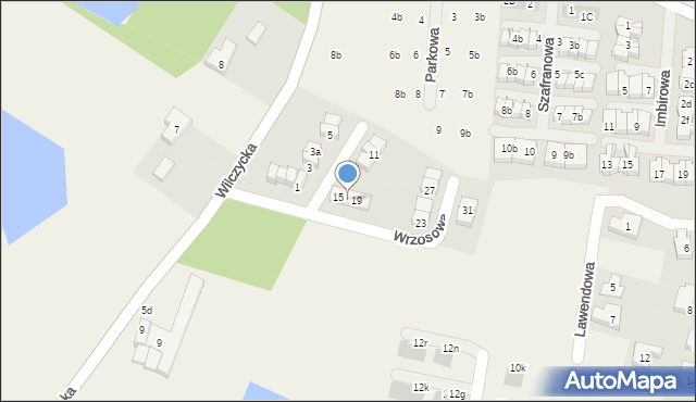 Kiełczówek, Wrzosowa, 17, mapa Kiełczówek