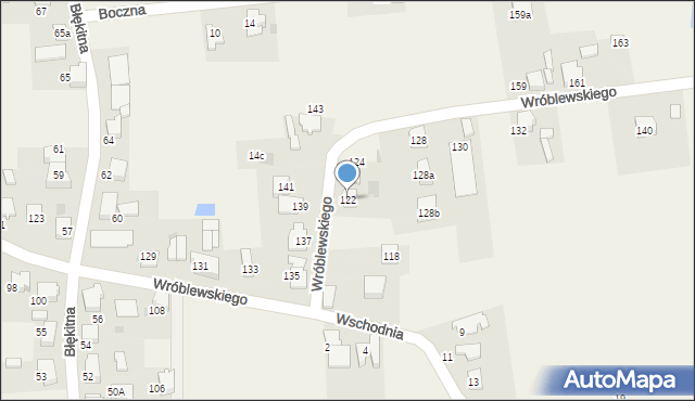 Kobiór, Wróblewskiego Zygmunta, gen., 122, mapa Kobiór
