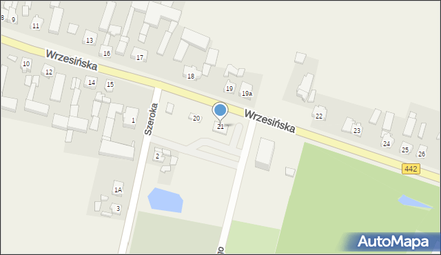 Kołaczkowo, Wrzesińska, 21, mapa Kołaczkowo