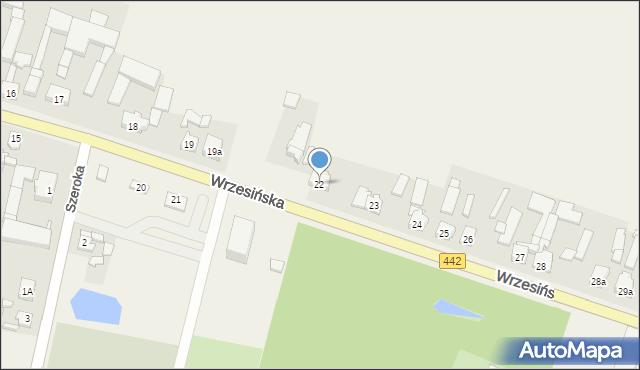 Kołaczkowo, Wrzesińska, 22, mapa Kołaczkowo