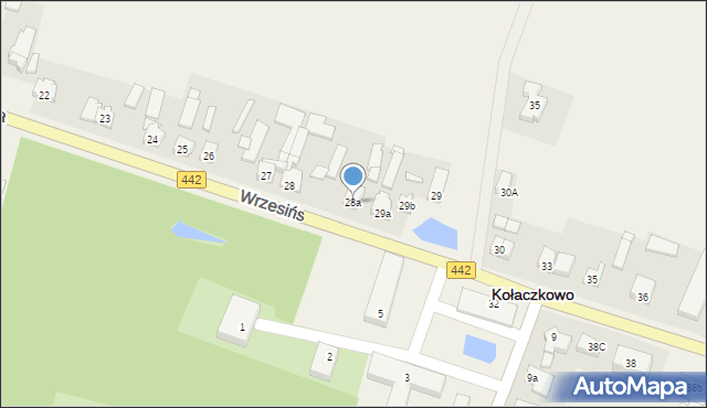 Kołaczkowo, Wrzesińska, 28a, mapa Kołaczkowo