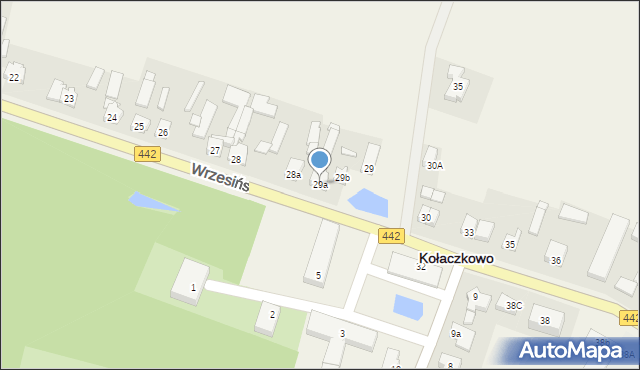 Kołaczkowo, Wrzesińska, 29a, mapa Kołaczkowo