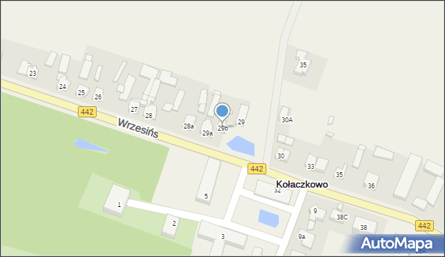 Kołaczkowo, Wrzesińska, 29b, mapa Kołaczkowo