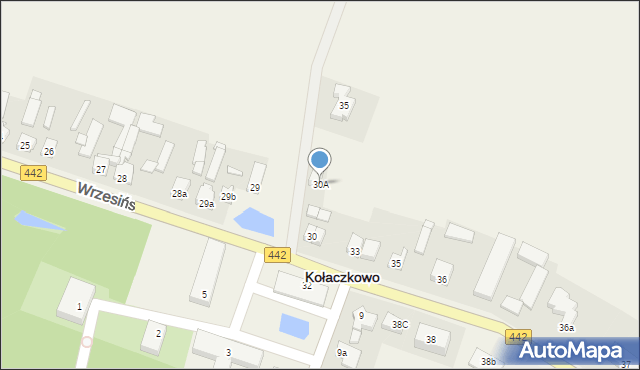 Kołaczkowo, Wrzesińska, 30A, mapa Kołaczkowo