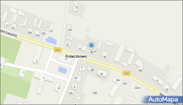 Kołaczkowo, Wrzesińska, 35, mapa Kołaczkowo