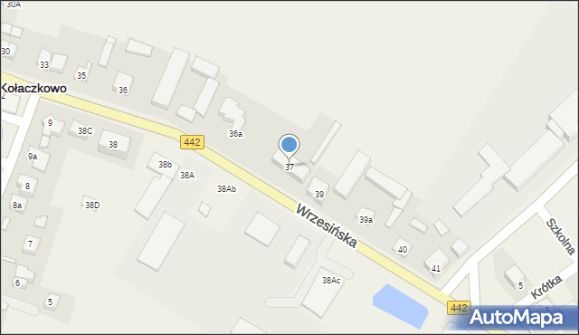 Kołaczkowo, Wrzesińska, 37, mapa Kołaczkowo